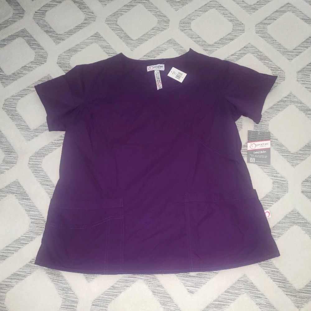 Peaches medical scrub top